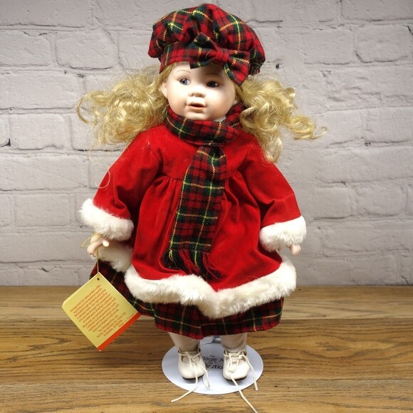 The Heritage Collection Vintage 1988 Porcelain Christmas Time Doll - Picture 1 of 8